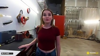 Amateur Teen With Big Breasts Gets Paid In Sexual Favors For Car Repair