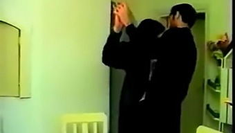 Turkish Couple'S Passionate Kissing And Caressing