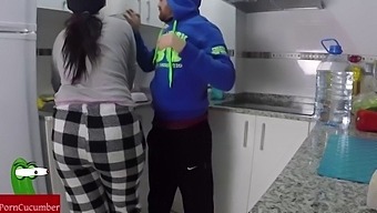 Milk-Loving Couple Indulges In Kitchen Playtime