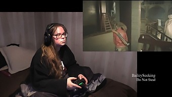 Continue Watching The Second Part Of My Strip Performance While Playing Resident Evil 2