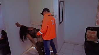 Submissive Woman Gets Fucked By Delivery Man In Erotic Lingerie