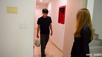 A Blonde Milf Gets Her Ass Drilled By A Student After A Relaxing Massage.