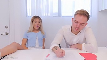 A Blonde Teen Gets Face Fucked By Her College Tutor In High Definition