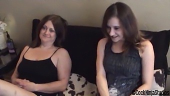 Young Step Sister And Mature Step Mom Get Punished By Step Son In Taboo Threesome