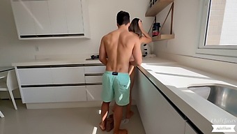 Adakham'S Exclusive Video Of A Surprised Housewife Enjoying Oral Sex In The Kitchen