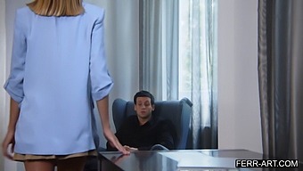 A Stunning Blonde Teacher Enjoys A Ride On Her Male Student'S Large Member