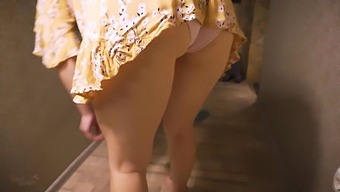 Seductive Housewife Teases With Upskirt Display In The Bedroom