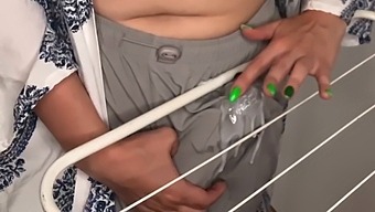 Stepfather'S Massive Cock Gets A Rubdown In The Laundry Room