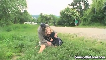 A Young Woman Enjoys A Threesome With An Older Man And His Partner In High Definition