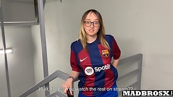 Barcelona Fan Gets Anal Sex From Psg Fans In The Stadium Corridors!