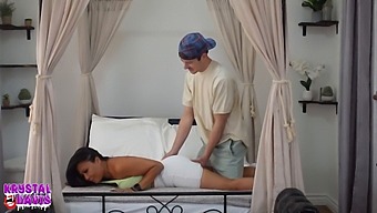 Mature Mom Gets Help From Stepson For A Sensual Massage