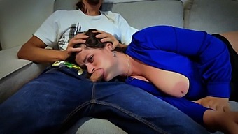 Stepson Gives Stepmom A Deepthroat Blowjob And Facial