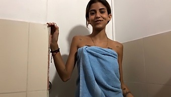 Young Sister Discovers Me Pleasuring Myself In Her Restroom And Graciously Allows Me To Climax On Her Fresh-Faced Innocence