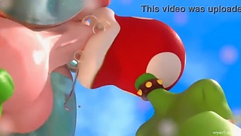Princess Rosalina, A Horny Slut With Big Natural Tits, Gives A Big Cock A Deep Blow Job.