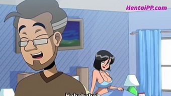 Helping A Stepson To Orgasm With A Busty Milf In An Animated Porn Cartoon.